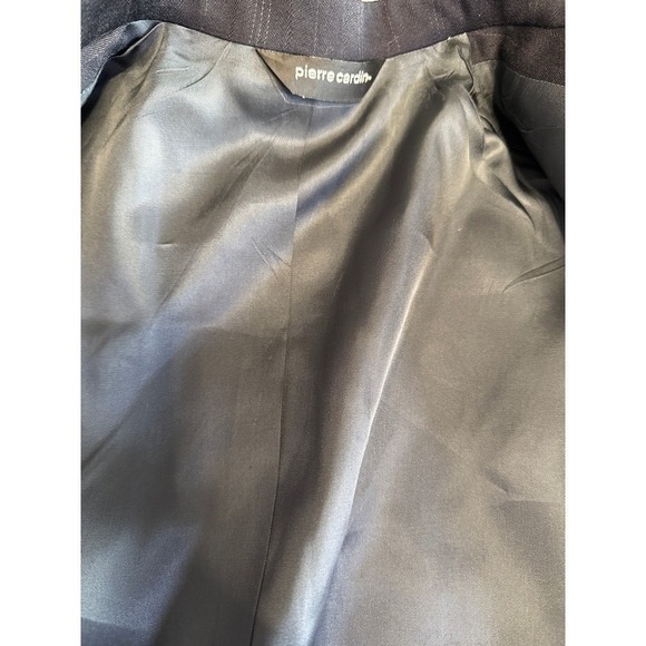 Pierre Cardin Men's 100%Wool Pinstripe Suit Jacket/Blazer, Navy, y2K, mob, power - Picture 7 of 9